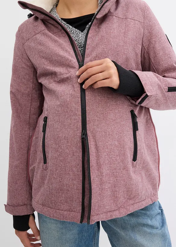 Kuschelige 3-in-1 Umstandsjacke und Tragejacke, bonprix
