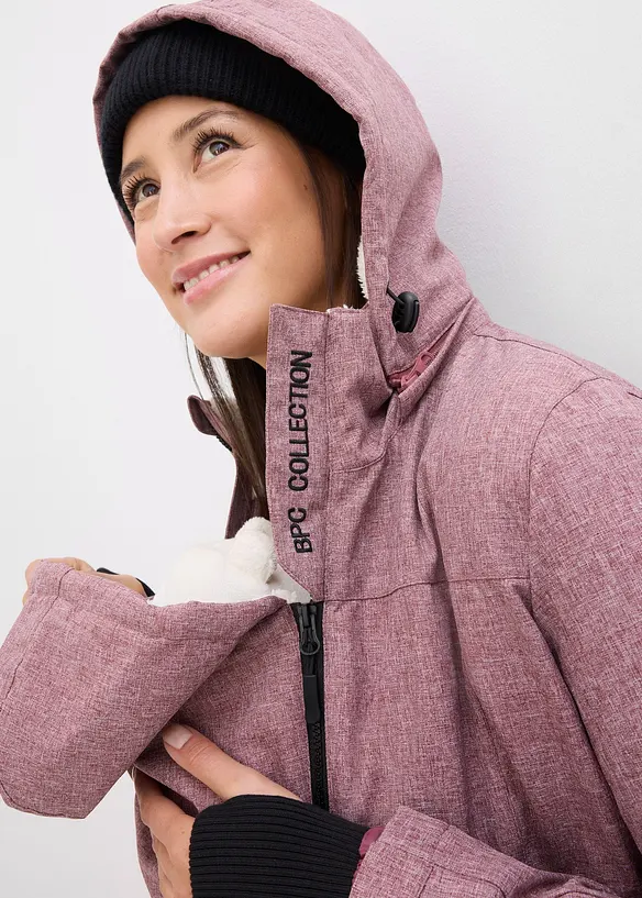 Kuschelige 3-in-1 Umstandsjacke und Tragejacke, bonprix