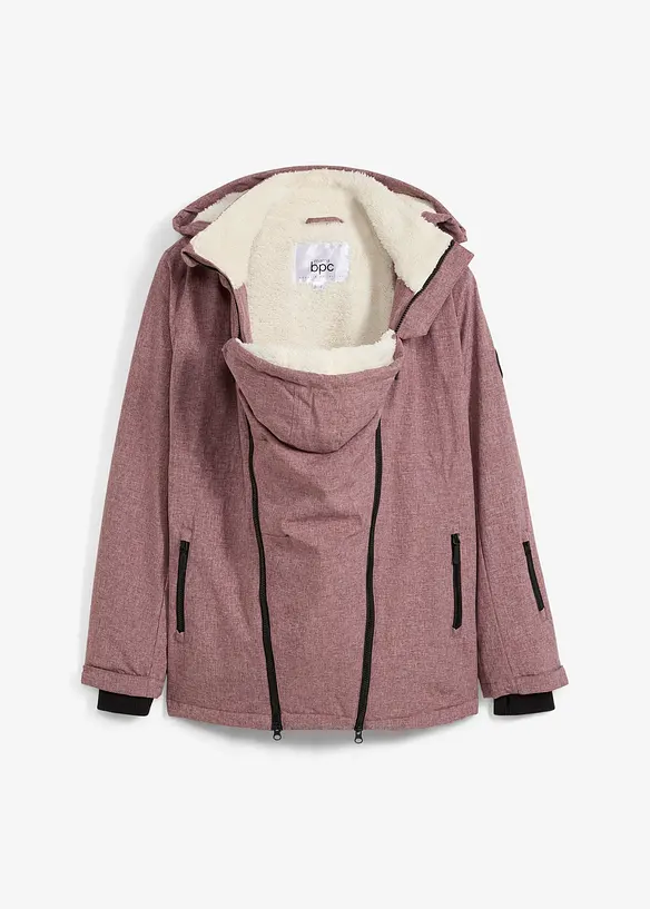 Kuschelige 3-in-1 Umstandsjacke und Tragejacke, bonprix