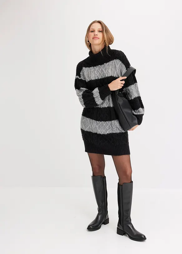 Gestreiftes Strickkleid, bonprix