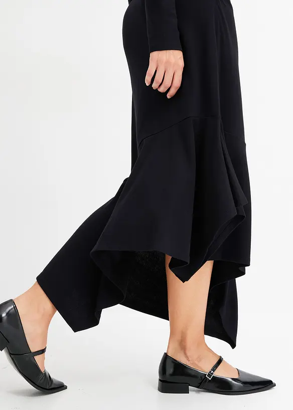 Jerseykleid mit asymmetrischem Saum, bonprix