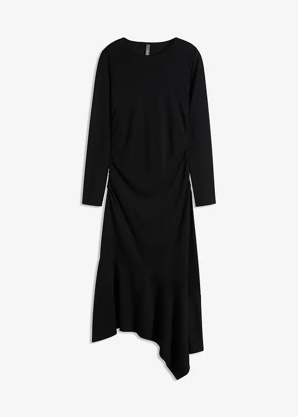 Jerseykleid mit asymmetrischem Saum, bonprix