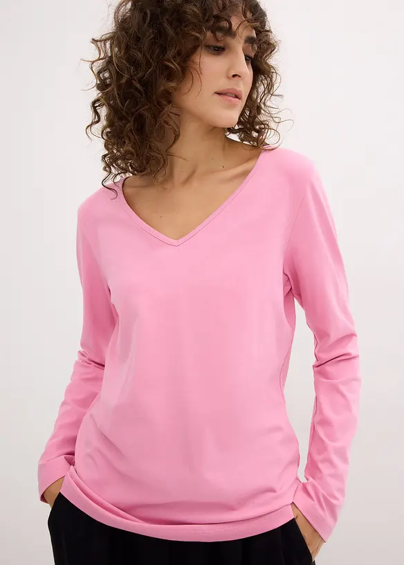 Figurbetontes Langarmshirt (2er Pack), bonprix