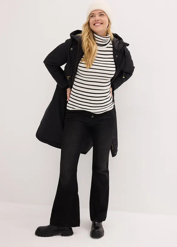 Parka ample forme trapèze avec lien sous coulisse, bonprix