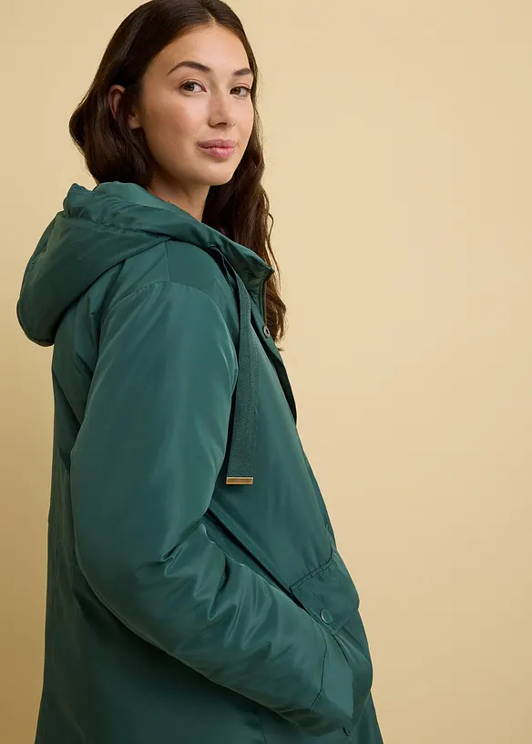 Parka ample forme trapèze avec lien sous coulisse, bonprix