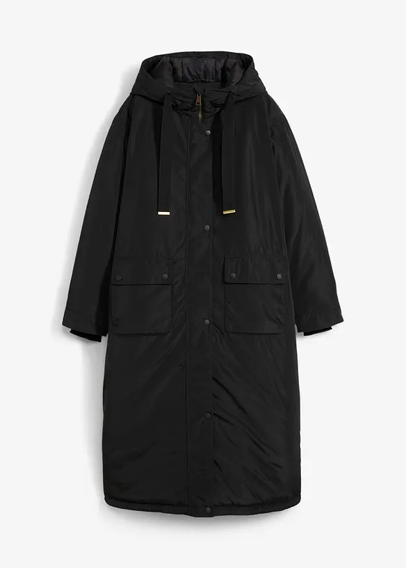 Parka ample forme trapèze avec lien sous coulisse, bonprix