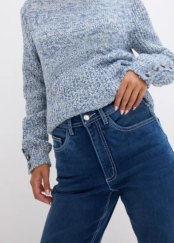 Jean chaud droit, taille haute, bonprix