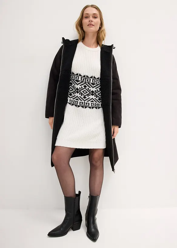 Robe en maille motif norvégien, bonprix