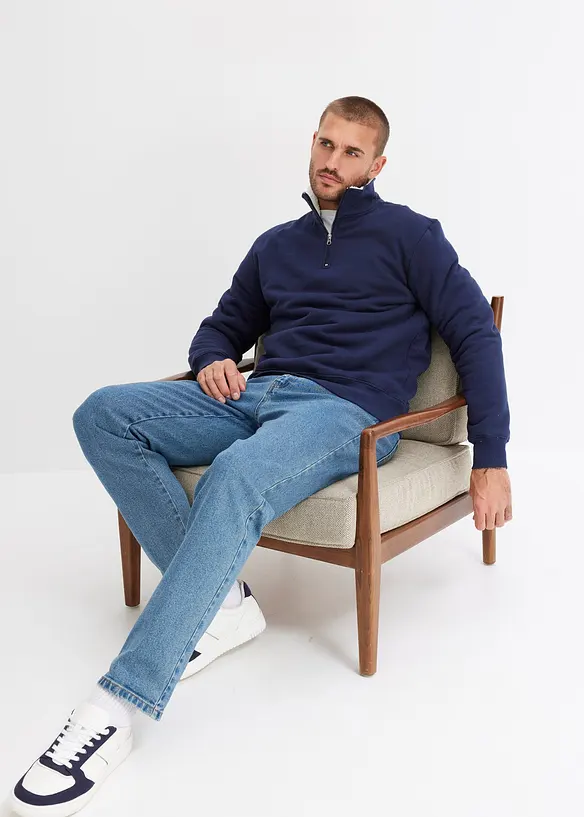 Sweat à col camionneur, doublure chaude, bonprix