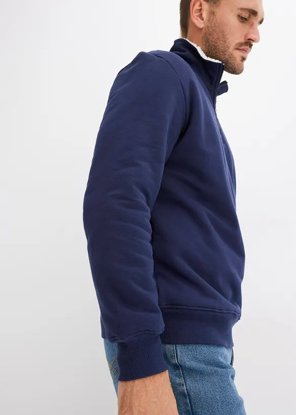 Sweat à col camionneur, doublure chaude, bonprix