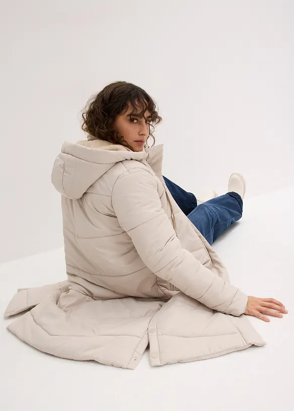 Doudoune avec capuche doublée sherpa, bonprix