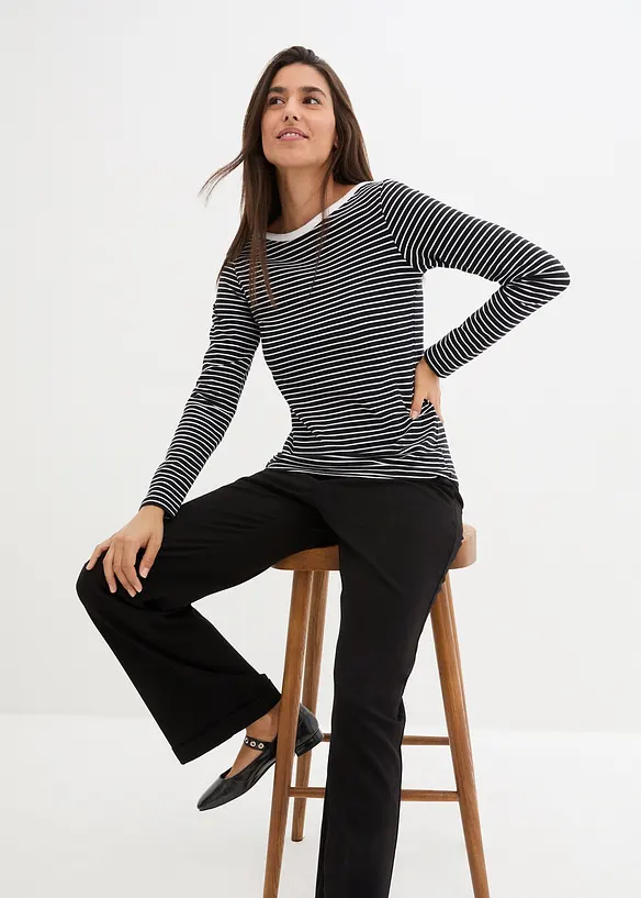 Langarmshirt mit reiner Bio-Baumwolle, bonprix