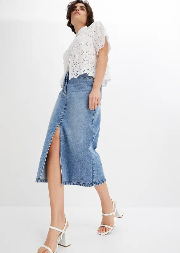 Jeansrock mit Schlitz, bonprix