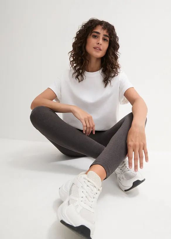 Lot de 2 leggings 100% coton, bonprix