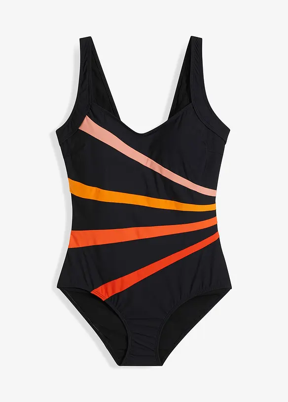 Medium Shape-Badeanzug mit Einsätzen, bonprix