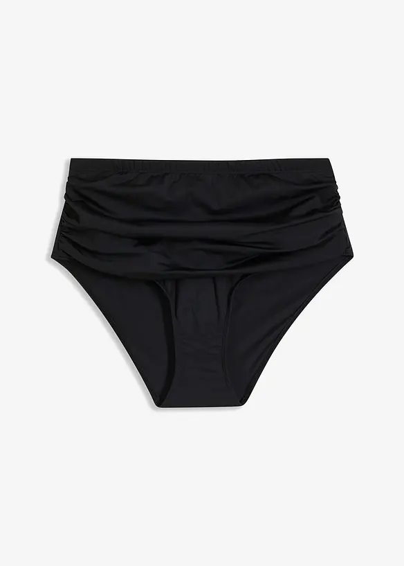 Bas de bikini taille haute sculptant à fronces, maintien léger, bonprix