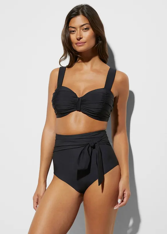 Bas de bikini sculptant taille haute avec lien à nouer, maintien fort, bonprix