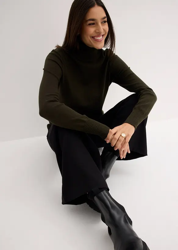 Pull à col roulé basique, bonprix