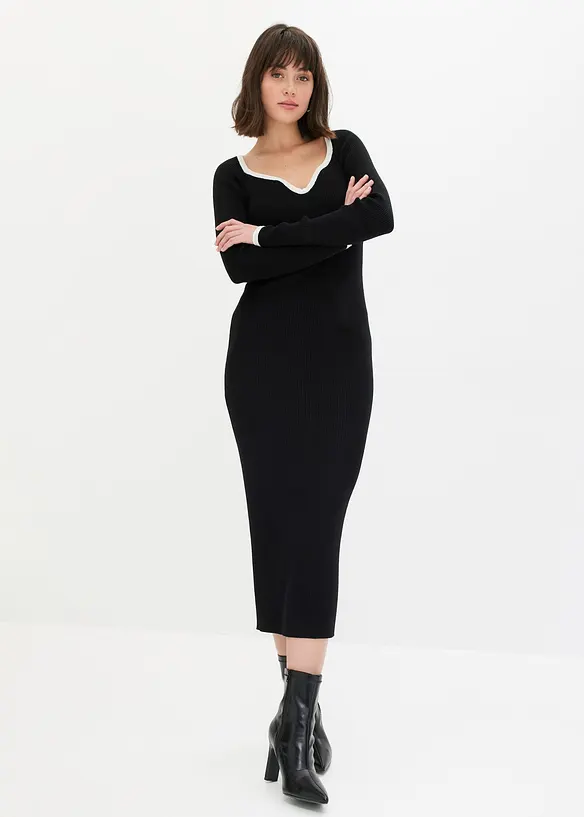 Figurbetontes Strickkleid, bonprix