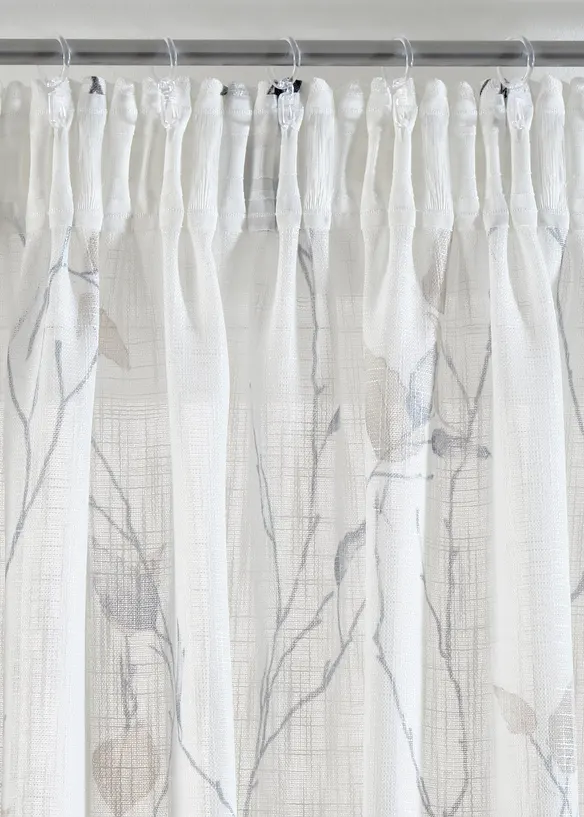Vorhang mit Zweigen mit recyceltem Polyester (1er Pack), bonprix