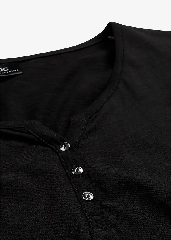 Shirt mit Knopfleiste aus reiner Bio-Baumwolle, bonprix