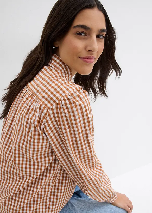 Oversize-Bluse mit Puffärmeln, bonprix