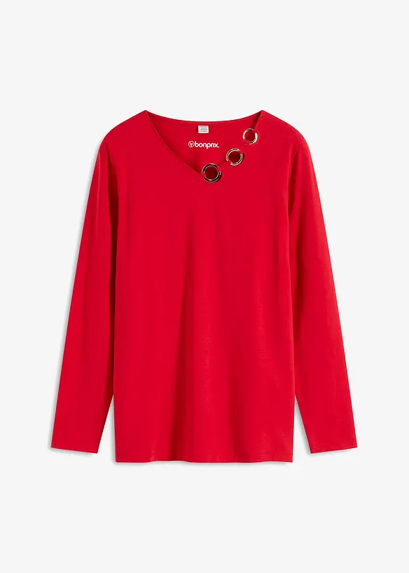 Langarmshirt mit Ösen, bonprix