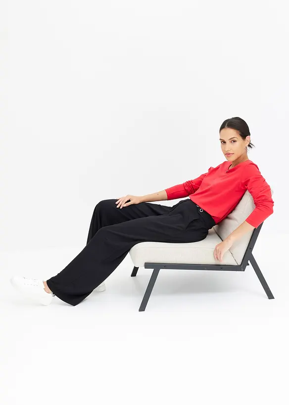 Langarmshirt mit Ösen, bonprix