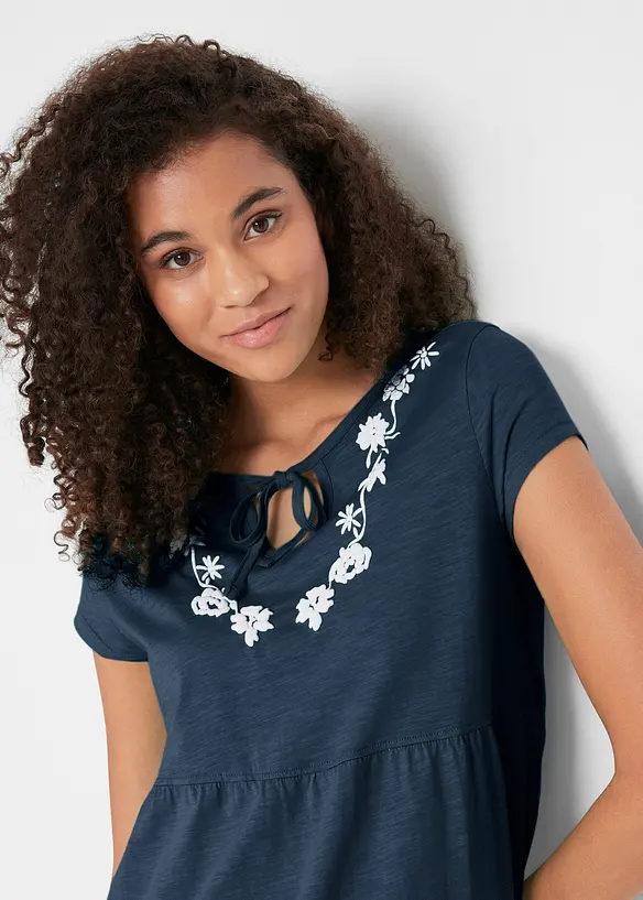 Baumwoll Tunika-Kleid, kurzarm, bonprix