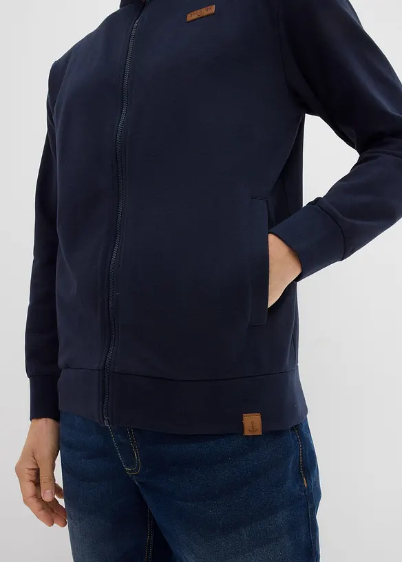 Sweat zippé avec col montant, bonprix