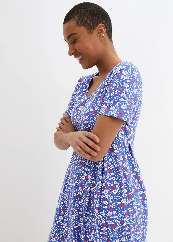 Baumwoll-Jerseykleid, Midilänge, bonprix