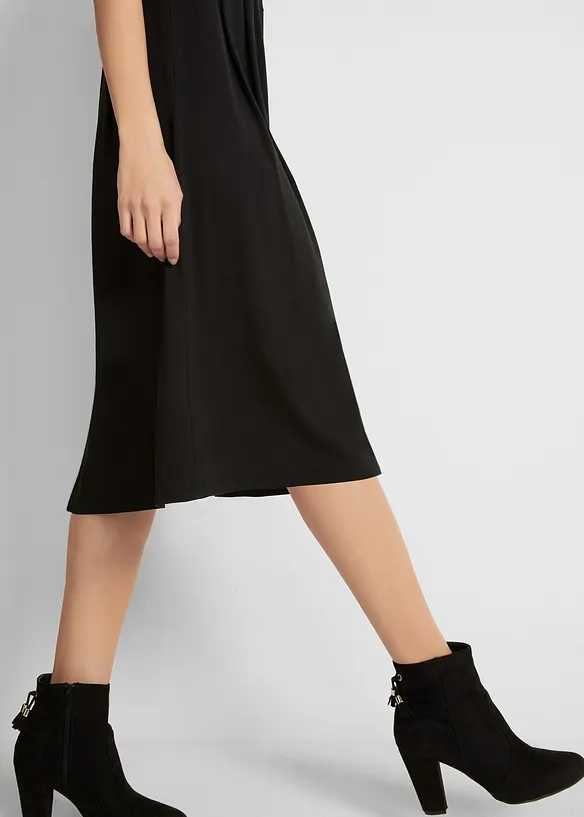 Baumwoll-Jerseykleid, Midilänge, bonprix