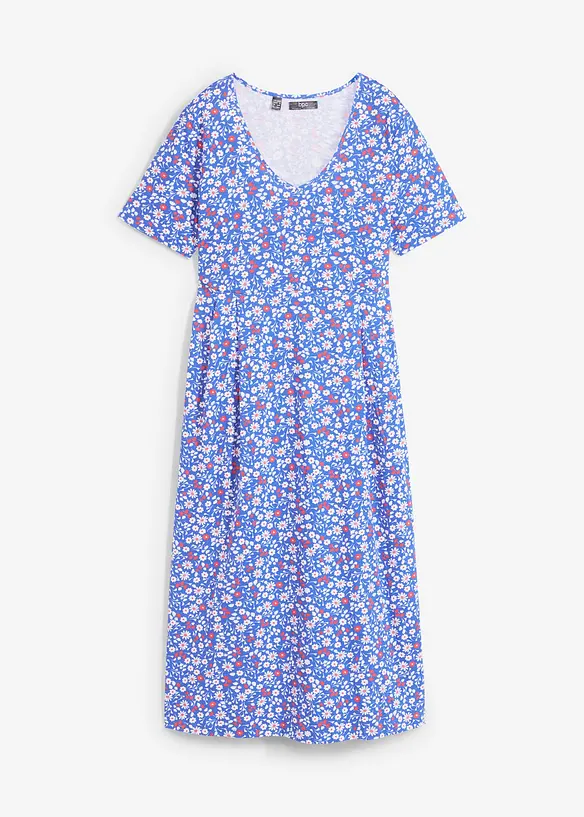 Baumwoll-Jerseykleid, Midilänge, bonprix