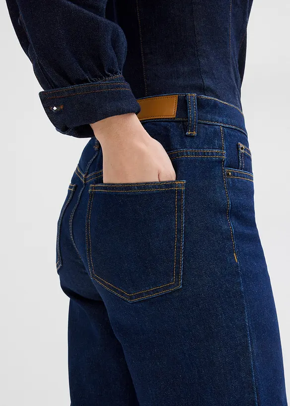 Jean large cropped taille mi-haute, bonprix