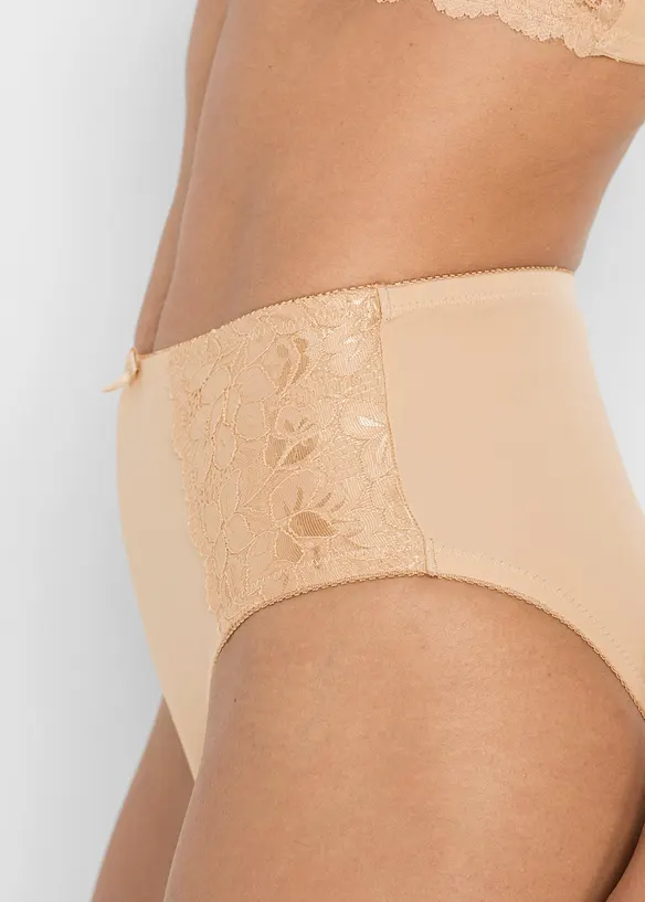 Lot de 2 slips Maxi avec dentelle, bonprix