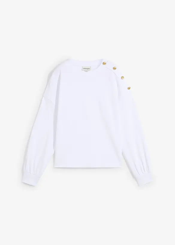 Sweat boutonné sur l'épaule, bonprix