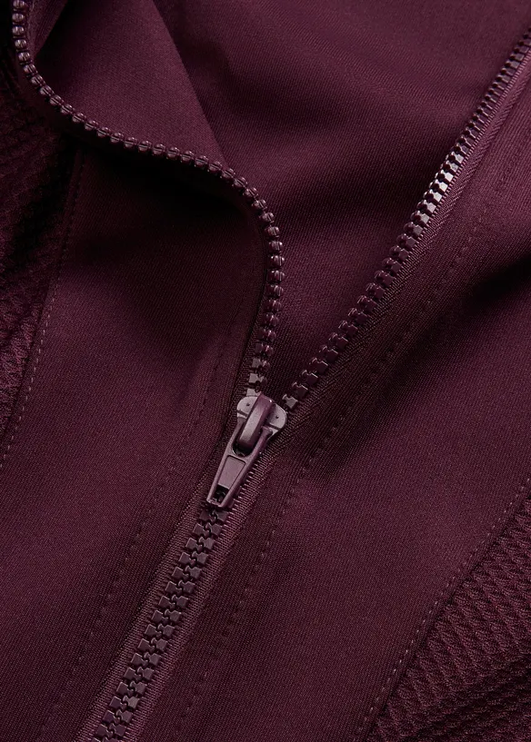 Funktions-Sportjacke mit transparentem Mesh, oversized, bonprix