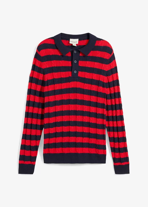 Pull à col polo, bonprix
