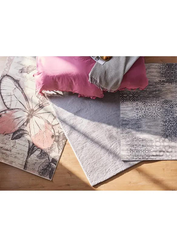 Tapis à poils longs texture velours moelleux, bonprix