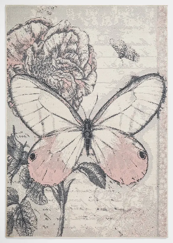 Tapis motif grand papillon, bonprix