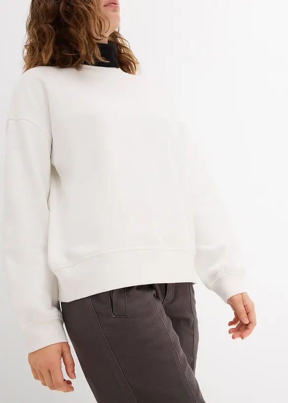 Oversize-Sweatshirt aus reiner Baumwolle, bonprix