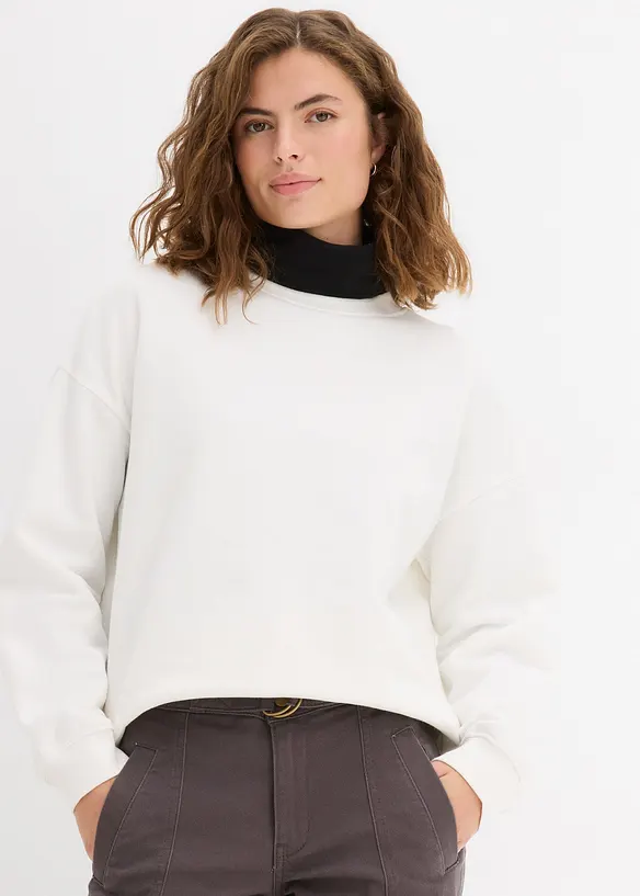 Oversize-Sweatshirt aus reiner Baumwolle, bonprix