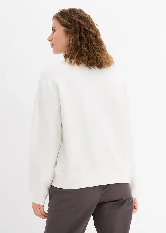 Oversize-Sweatshirt aus reiner Baumwolle, bonprix