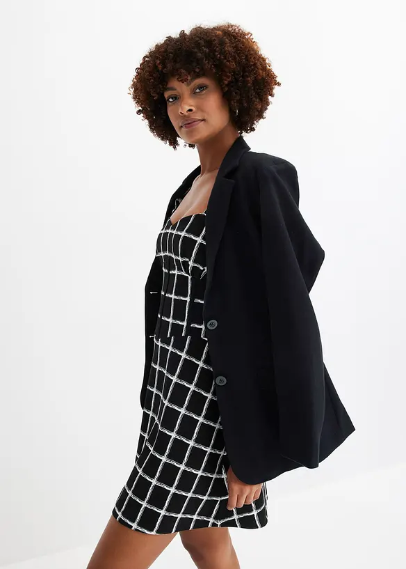 Mini-robe flatteuse, aspect corsage, bonprix