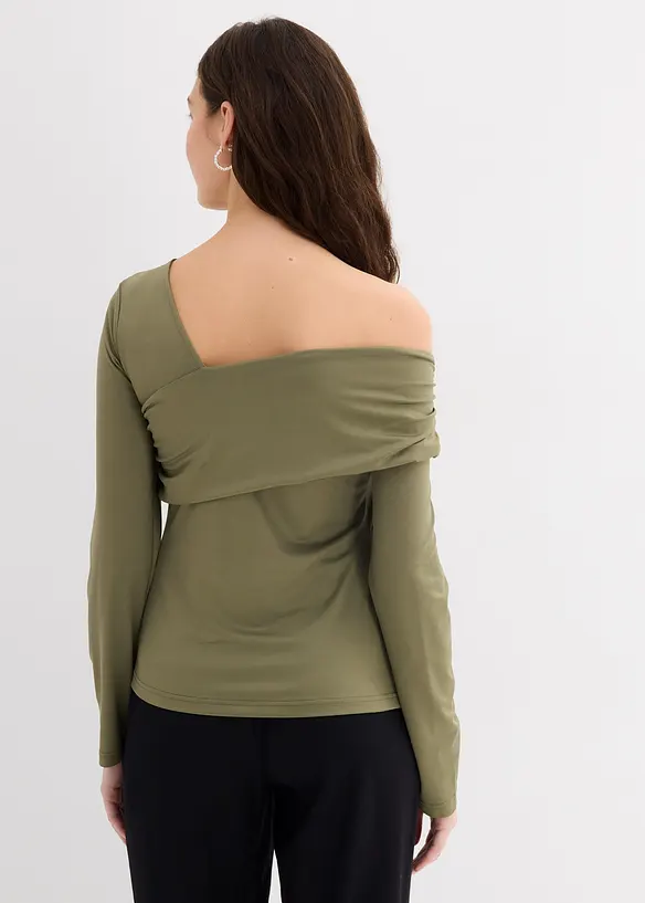T-shirt manches longues à fronces, bonprix