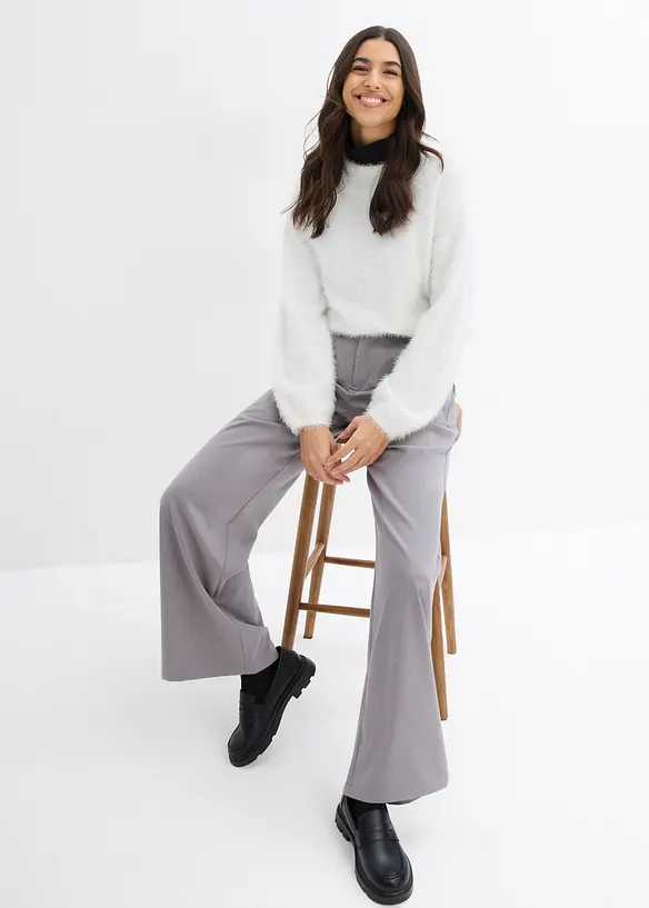 Pantalon à pinces et taille haute, bonprix