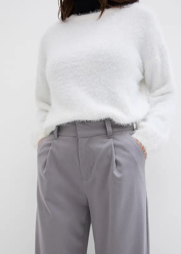 Pantalon à pinces et taille haute, bonprix