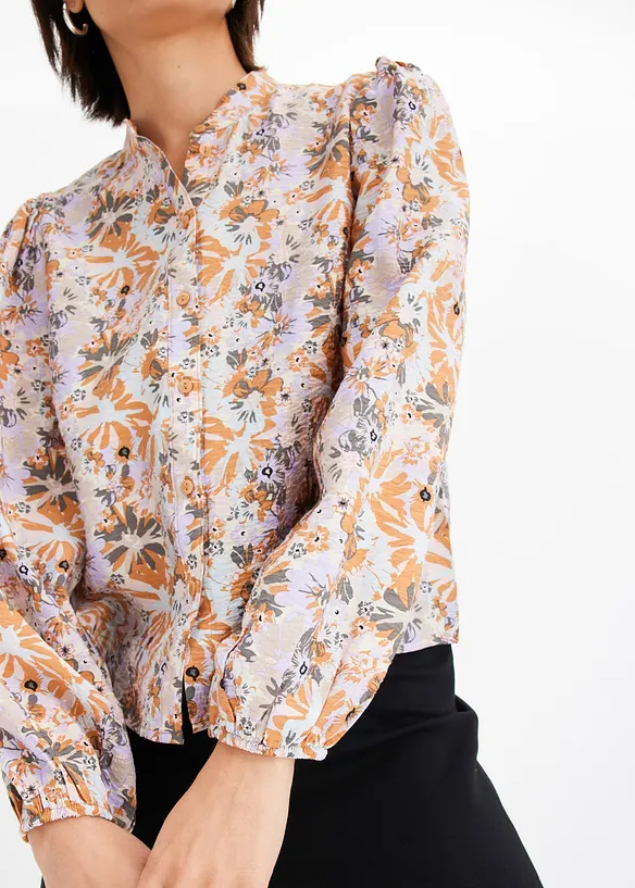 Blouse en matière texturée, bonprix