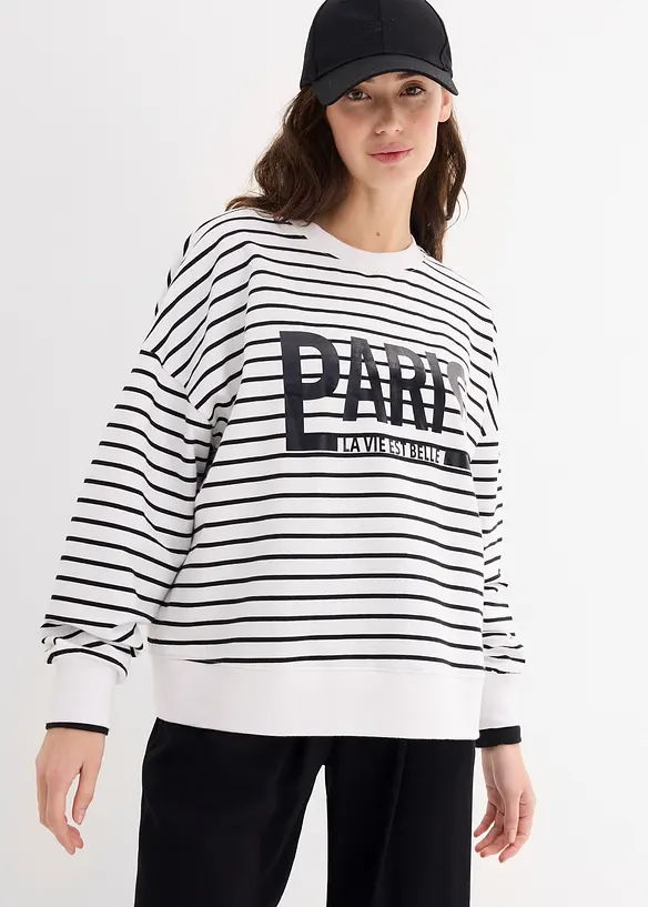 Oversize-Sweatshirt aus Baumwoll-Mix, bonprix