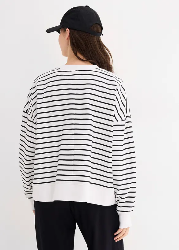Oversize-Sweatshirt aus Baumwoll-Mix, bonprix